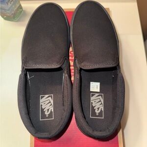 Vans Black Slip-On Loafers
